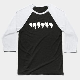 Mane Six White Silhouettes Baseball T-Shirt